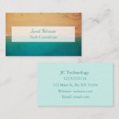 Cartes de visite du sable et de l'eau (Devant / Derrière)