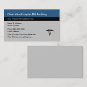 Cartes de visite du service d'audit de facturation (Devant / Derrière)