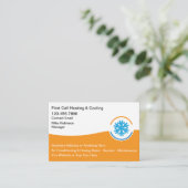 Cartes de visite du service de climatisation (Debout devant)