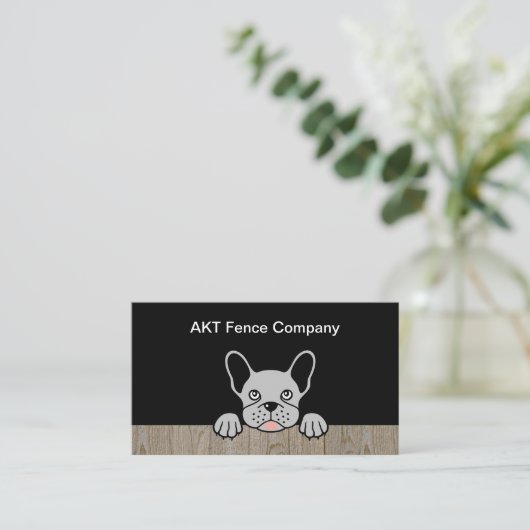 Cartes de visite du service de clôture double côté (Debout devant)