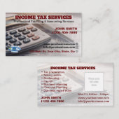 Cartes de visite du service de l'impôt sur le reve (Devant / Derrière)