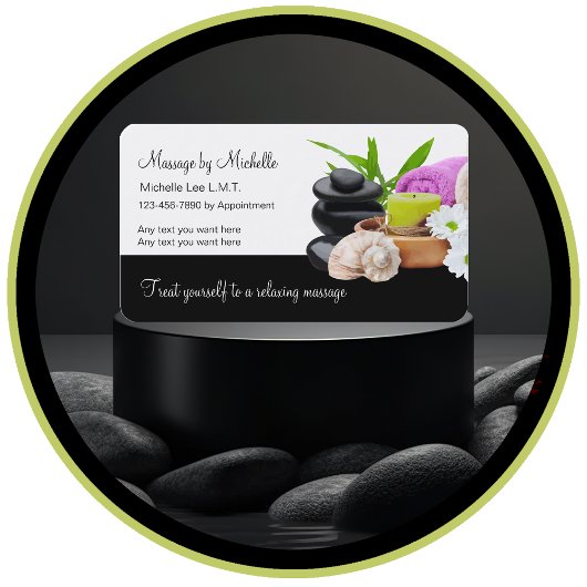 Cartes de visite du service de massage classique