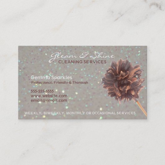 Cartes de visite du service de nettoyage (Devant)