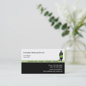 Cartes de visite du service de nettoyage (Debout devant)