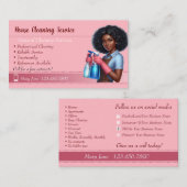 Cartes de visite du service de nettoyage (Devant / Derrière)