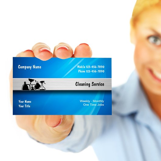 Cartes de visite du service de nettoyage