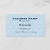 cartes de visite du service de nettoyage (Dos)