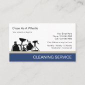 Cartes de visite du service de nettoyage (Devant)