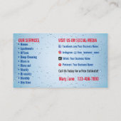 Cartes de visite du service de nettoyage à la mais (Dos)