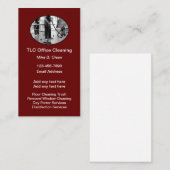 Cartes de visite du service de nettoyage de bureau (Devant / Derrière)