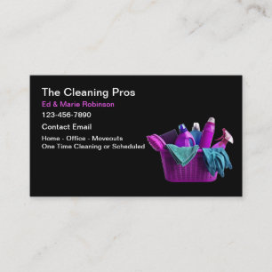 Cartes de visite du service de nettoyage des cool