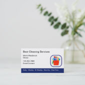 Cartes de visite du service de nettoyage des maiso (Debout devant)