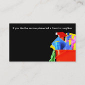 Cartes de visite du service de nettoyage des maiso (Dos)