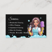 Cartes de visite du service de nettoyage des servi (Dos)