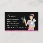 Cartes de visite du service de nettoyage des servi (Dos)