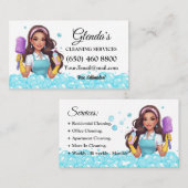 Cartes de visite du service de nettoyage des servi (Devant / Derrière)