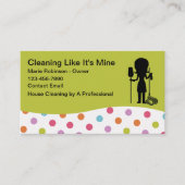 Cartes de visite du service de nettoyage élégant e (Devant)