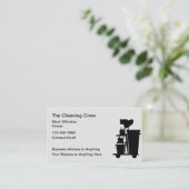 Cartes de visite du service de nettoyage simple (Debout devant)