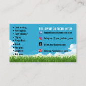 Cartes de visite du service de paysage (Dos)