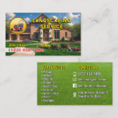 Cartes de visite du service de paysage (Devant / Derrière)