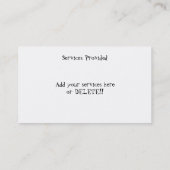 Cartes de visite du service de pelouse (Dos)