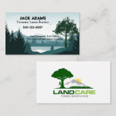 Cartes de visite du service de pelouse Treecare (Devant / Derrière)