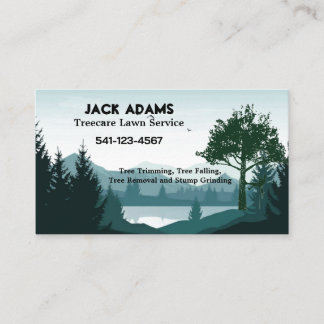 Cartes de visite du service de pelouse Treecare