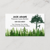 Cartes de visite du service de pelouse Treecare (Devant)