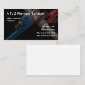 Cartes de visite du service de plomberie sous lice (Devant / Derrière)