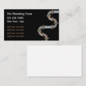 Cartes de visite du service de plomberie unique (Devant / Derrière)