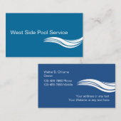 Cartes de visite du service de pool (Devant / Derrière)