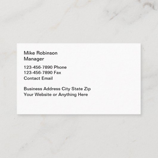 Cartes de visite du service de recyclage écologiqu (Dos)