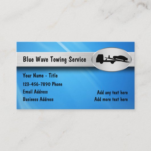 Cartes de visite du service de remorquage automobi (Devant)