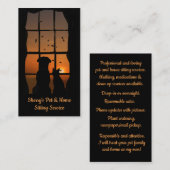 Cartes de visite du service de salon pour animaux (Devant / Derrière)