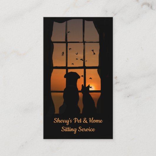 Cartes de visite du service de salon pour animaux (Devant)