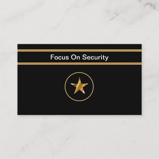 Cartes de visite du service de sécurité classique (Devant)