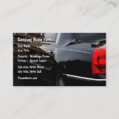 Cartes de visite du service de voiture Limousine (Devant)