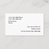 Cartes de visite du service pour animaux de compag (Dos)