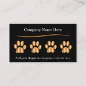 Cartes de visite du service pour animaux de compag (Devant)