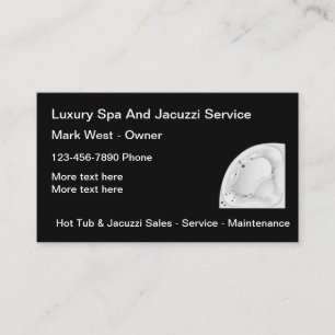 Cartes de visite du service Spa de bain chaud