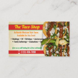 Cartes de visite du service Taco