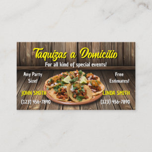Cartes de visite du service Taco