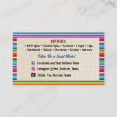 Cartes de visite du service Taco (Dos)