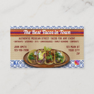 Cartes de visite du service Taco