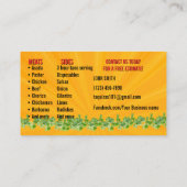 Cartes de visite du service Taco (Dos)