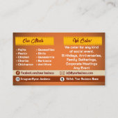 Cartes de visite du service Tacos (Dos)