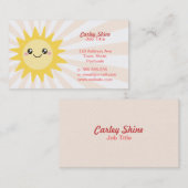 cartes de visite du soleil joyeux (Devant / Derrière)