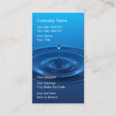 Cartes de visite du système de filtre à eau (Devant)