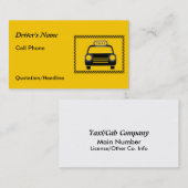 Cartes de visite du tableau de bord des chauffeurs (Devant / Derrière)