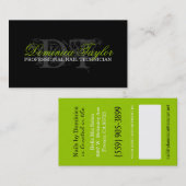 Cartes de visite du technicien de clou Monogramme (Devant / Derrière)